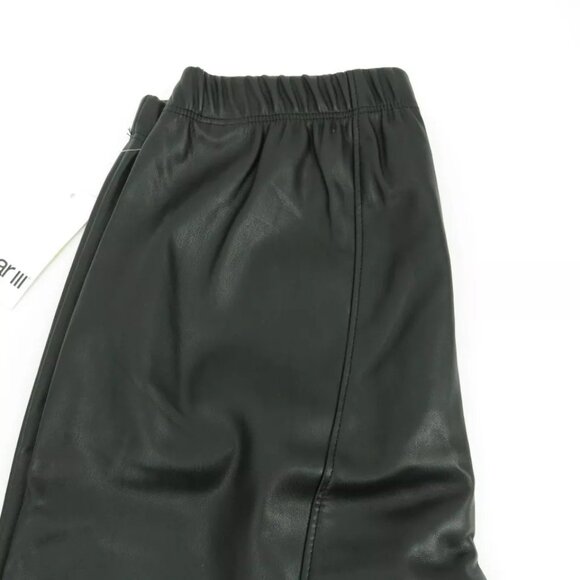 Bar III Womens Faux Leather Pants Black Medium Elastic Waistband - Picture 5 of 7
